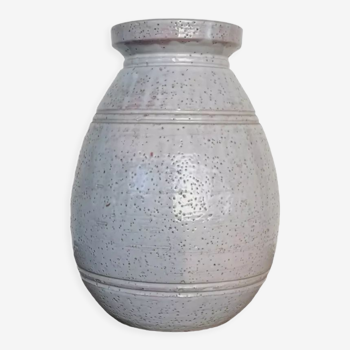 Light gray crisp enamel vase