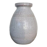 Light gray crisp enamel vase