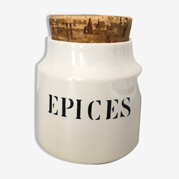 Pot "Spices" white ceramic Charolles