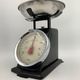 Vintage kitchen scale, black metal and stainless steel