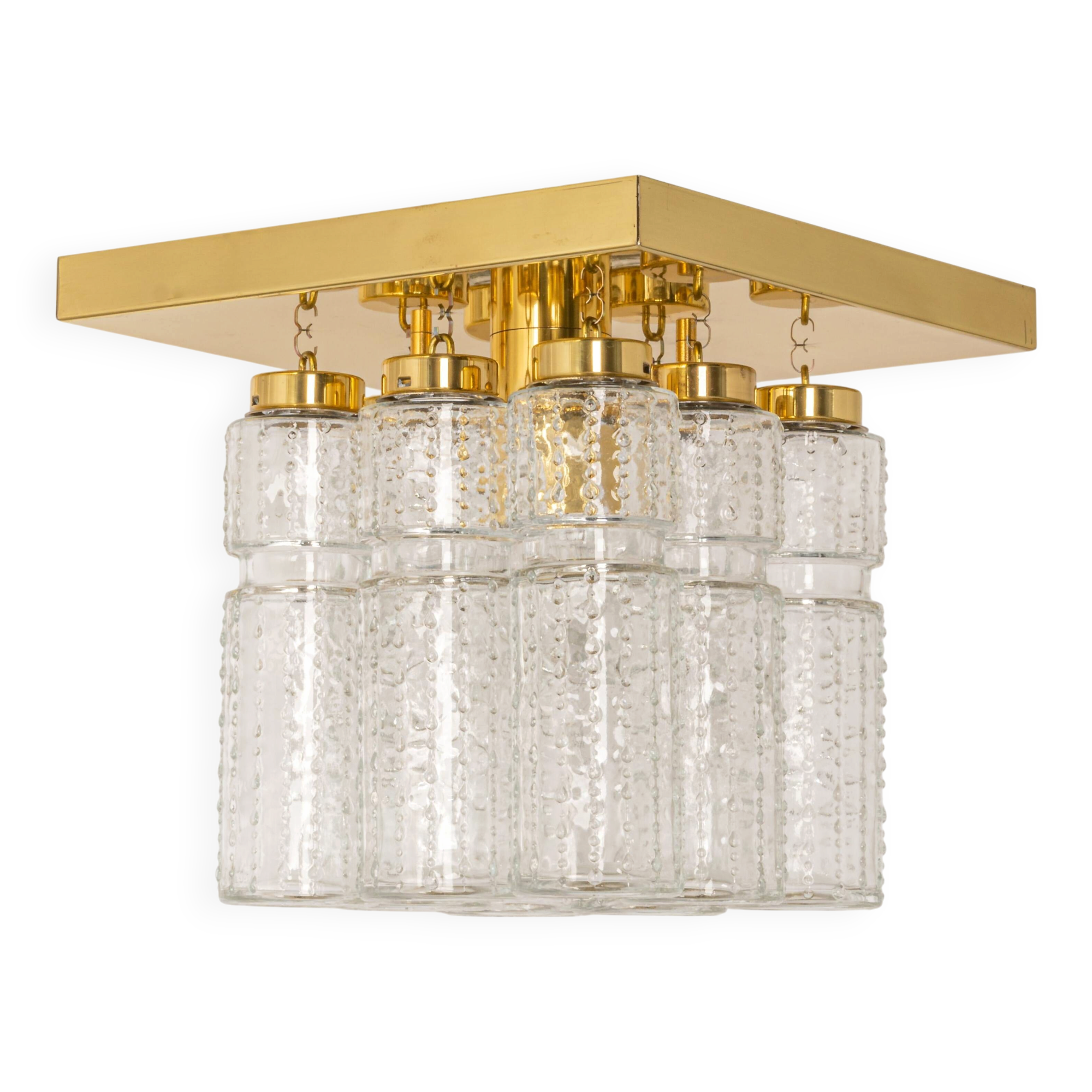 Glass ceiling lights Limburg, Germany, 1970s