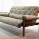 Jean Gillon Brazilian Jacarandá Wooden 3-Seat Sofa for Woodart, Brazil, 60s