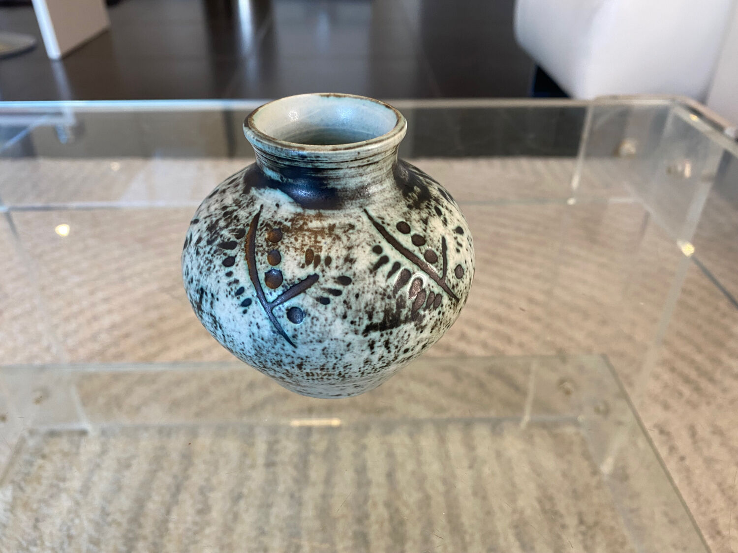 Vintage boule vase signed Jacques Blin