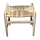 Raw teak mulched stool