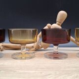 Set of 4 champagne glasses Cavalier Sweden Luminarc two-tone