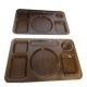 Set of vintage brown plexiglass TV trays from Italy, designed by Guzzini