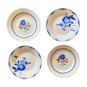 Assiettes dépareillées Gien