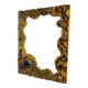 Italian brutalist resin and stones mirror, 1970s