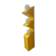 yellow metal floor lamp, first edition Axel Chay for Monoprix
