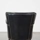 Fauteuil en cuir noir