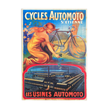 Affiche vintage cycles automoto