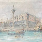 Vue de Venise, XXe, non signé, huile sur toile, 38,5x28,5cm, sans cadre