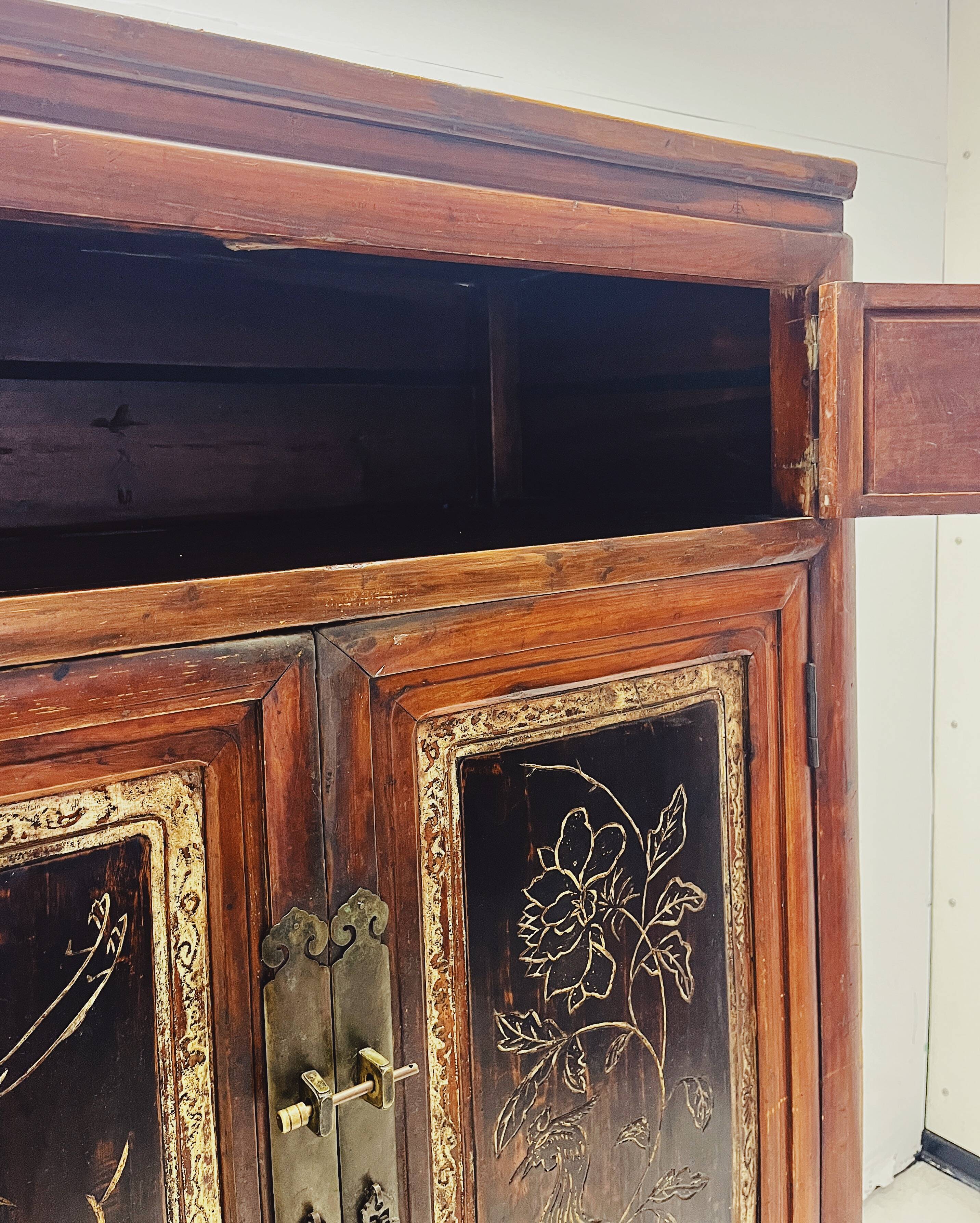Antique Chinese Closet with gold