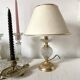 Retro lamp in glass and gold metal