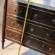 Commode with 3 drawers in Louis XVI style, marble and gilded bronze.
