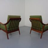 Danish Filigree Teak Armchairs, 1960s, Set of 2