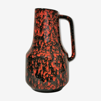 Ceramic drip glaze vase by Scheurich West Germany, 1960's