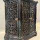 Antique decorative fireplace insert ornate cast iron black 1900s French style