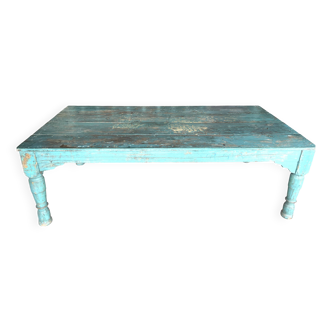 Grande table basse indienne en teck