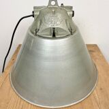 Grey Industrial Explosion Proof Lamp with Aluminium Shade from Zaos, 1970s