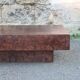 Table basse Loupe d'orme vintage 70