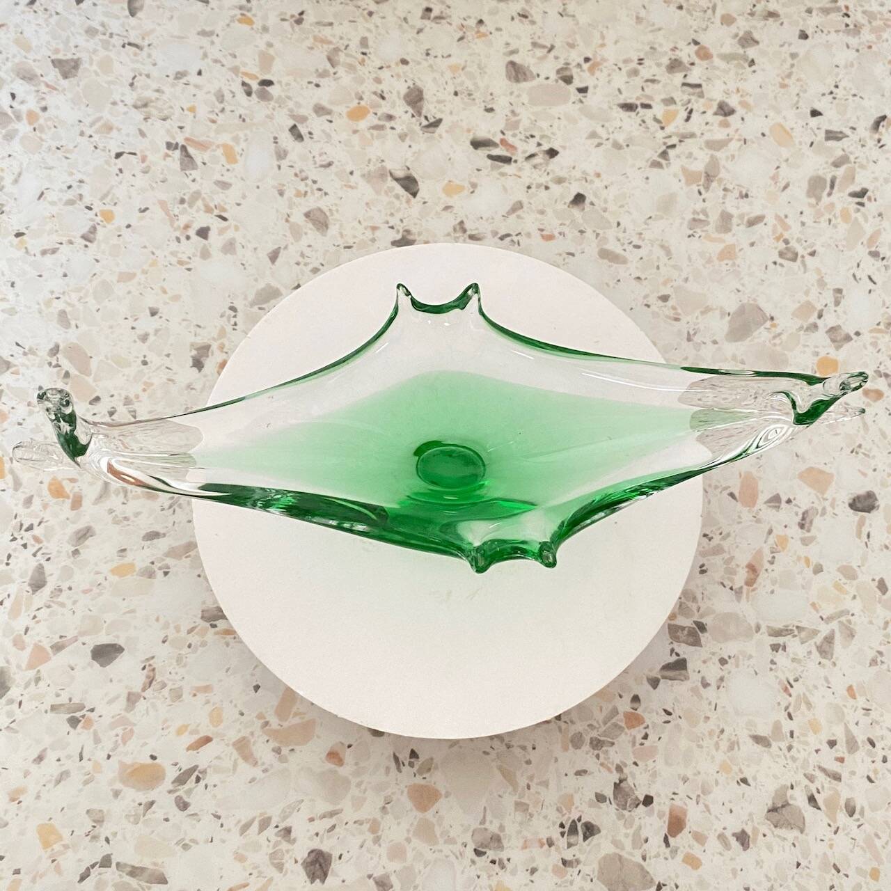 Gondole en verre de Murano vert - Sommerso