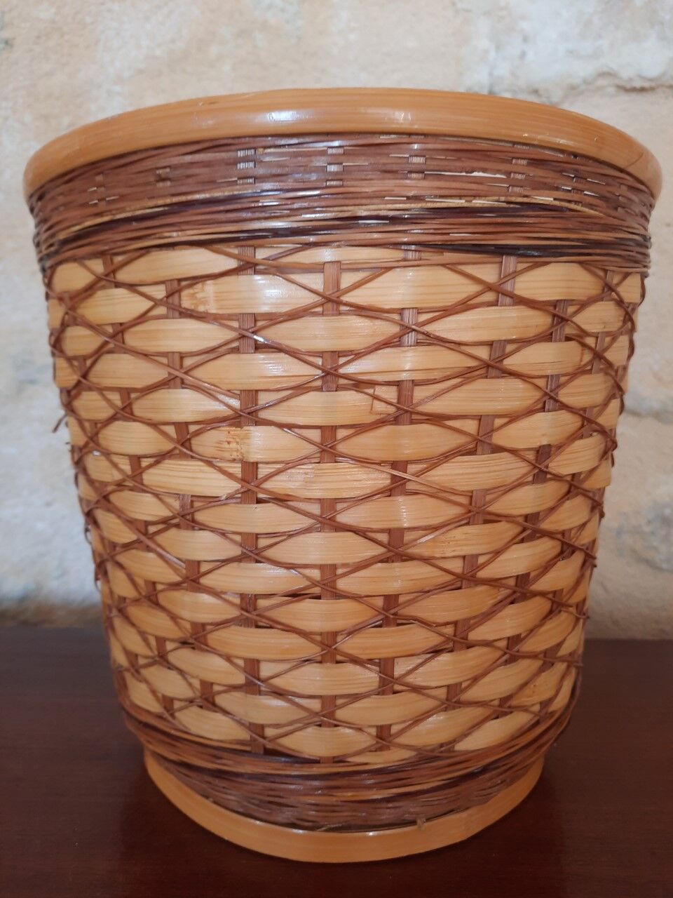 Cache-pot osier tressé