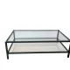 Vintage coffee table Pierre Vandel forest green & gold 70's