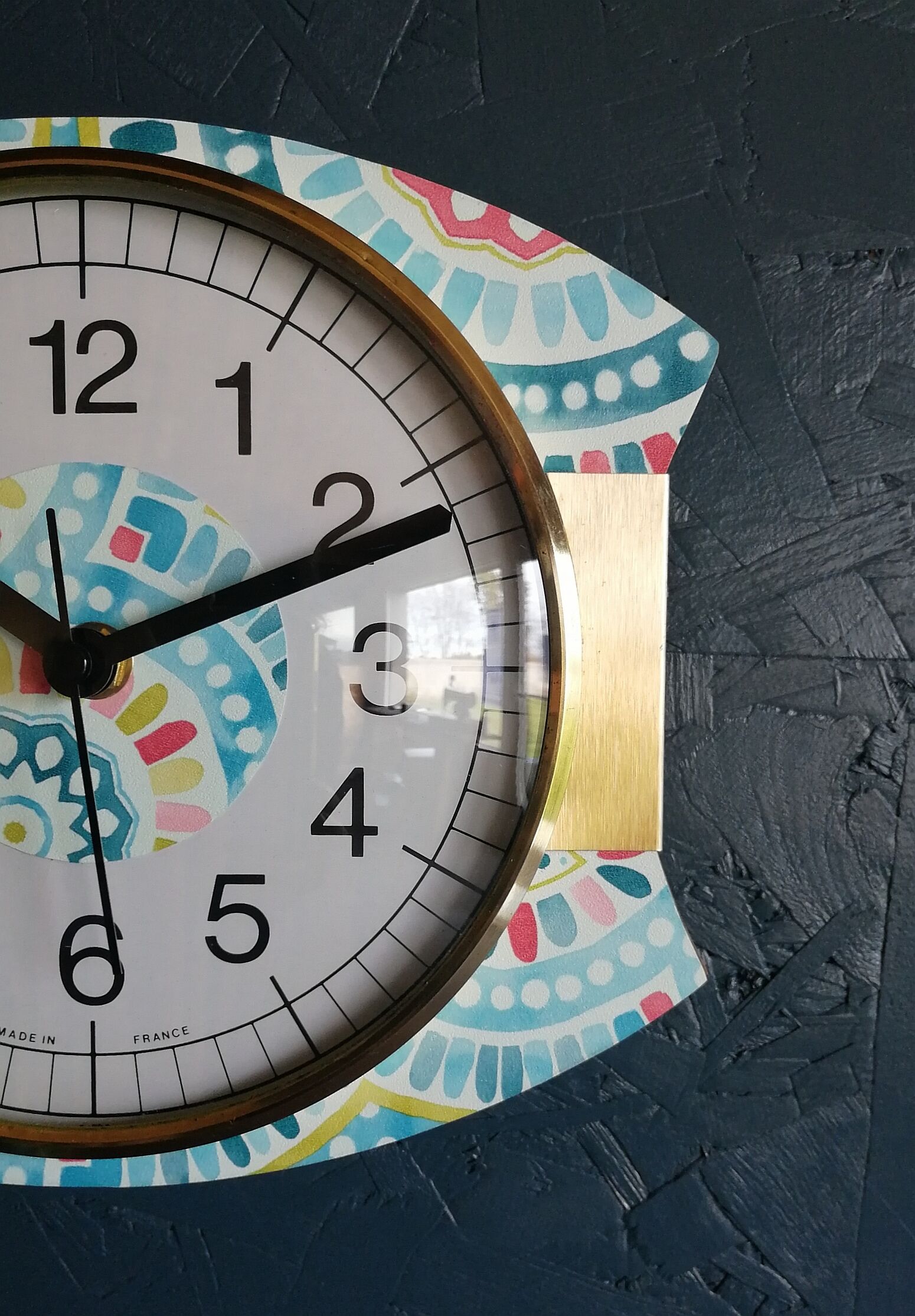 Vintage silent wall clock "Japy Folk"