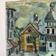 Scene de Montmartre, huile sur toile signée