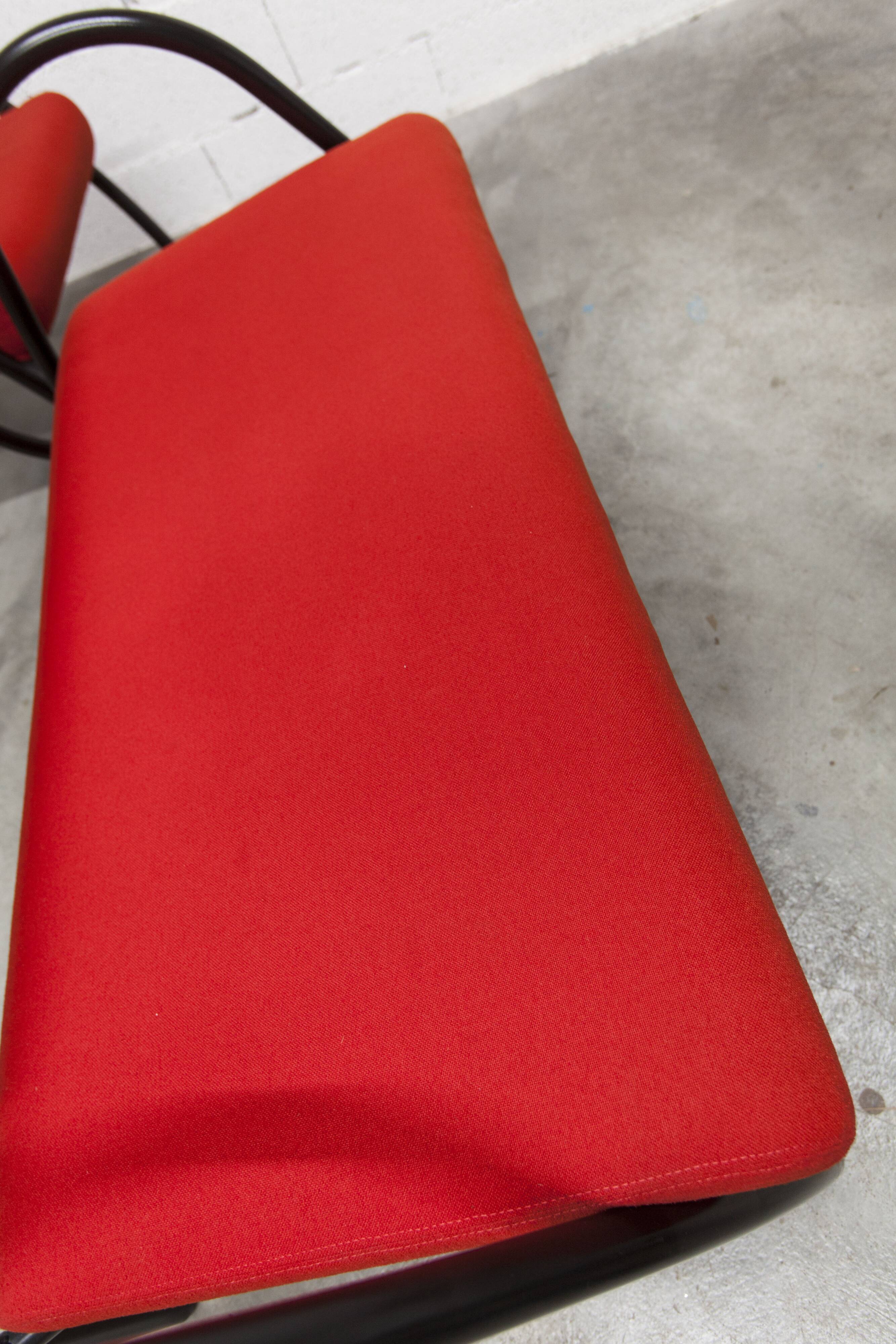 Ensemble canapé et 2 fauteuils design 2001 rouge