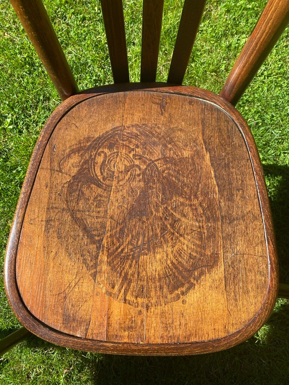 6 Fischel bistro chairs with labels, circa 1930