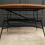 Scandinavian transformable coffee table by Smorrebrod tubular base