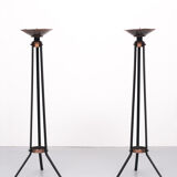 Torchères hollandaises art déco laiton grande église  années 1930