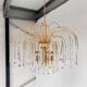 Italian Cascata chandelier with Murano drops, 1970s