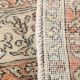 8x11 Orange & Blue Bordered Turkish Vintage Rug, Rugs For Bedroom, Antique