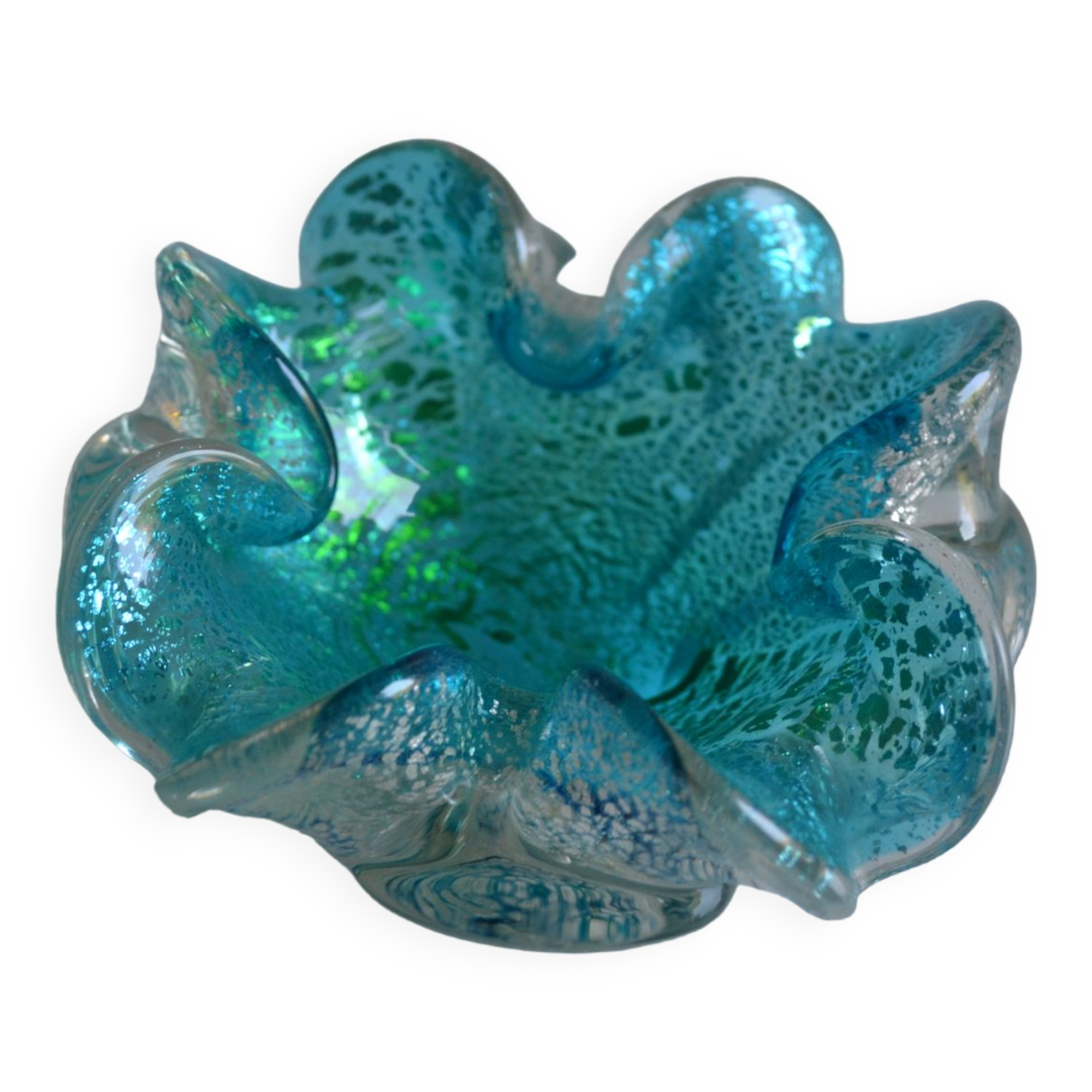 empty blue Murano pockets