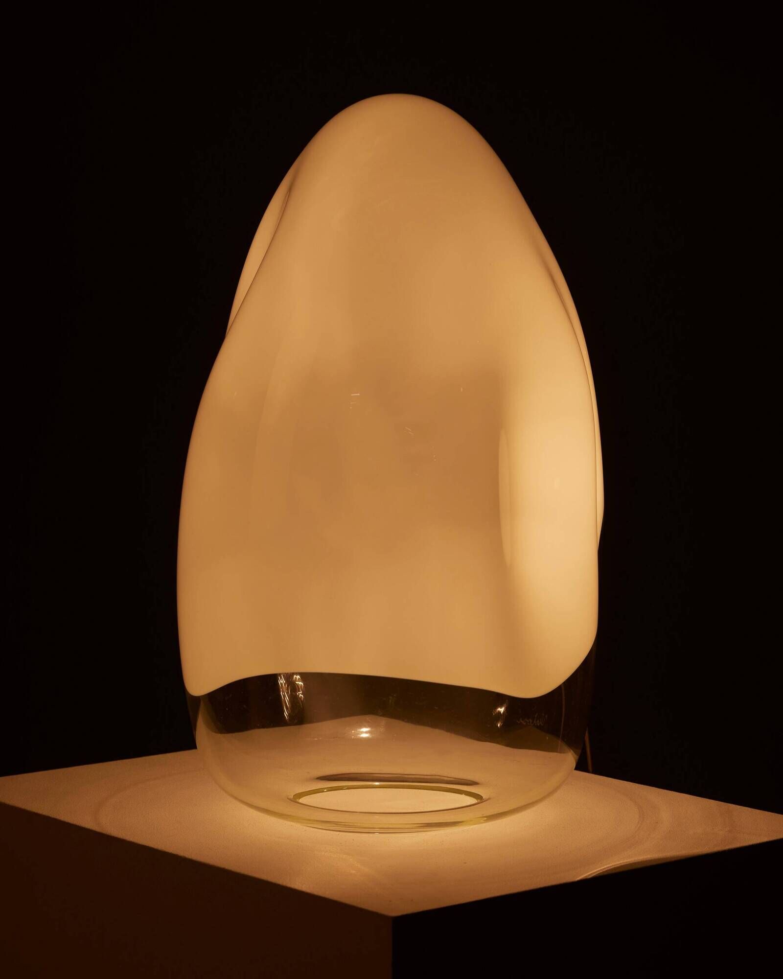 Pair of nessa lamps in murano glass, gino vistosi, 1970s