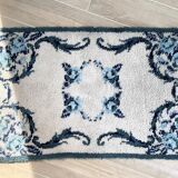 Bohemian pure wool blue rug 125x78cm
