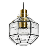 Beautiful rare original 60s  Limburg octagonal glass pendant lamp