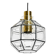 Beautiful rare original 60s  Limburg octagonal glass pendant lamp