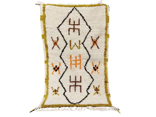 Handmade moroccan berber carpet 102 x 62 cm