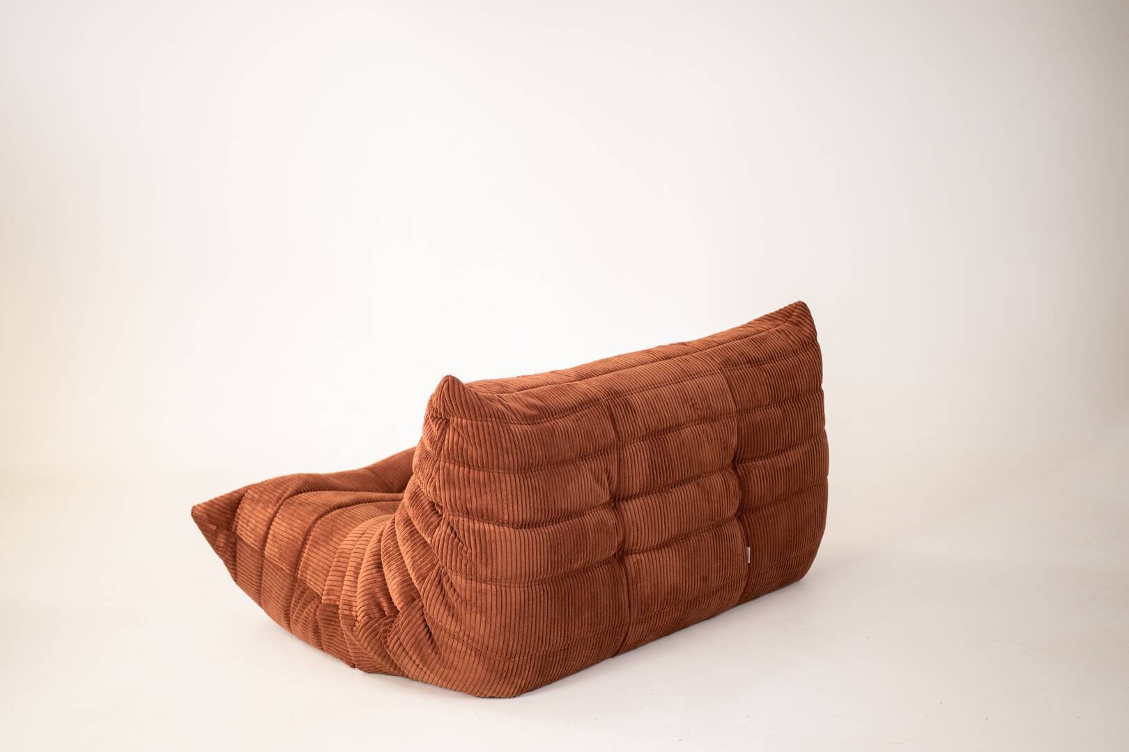 Togo set 2- seater sofa and armchair in brown Corduroy