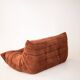 Togo set 2- seater sofa and armchair in brown Corduroy