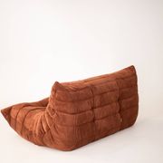Togo set 2- seater sofa and armchair in brown Corduroy