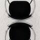 Vintage chairs with double chrome structure and black velvet. 70s