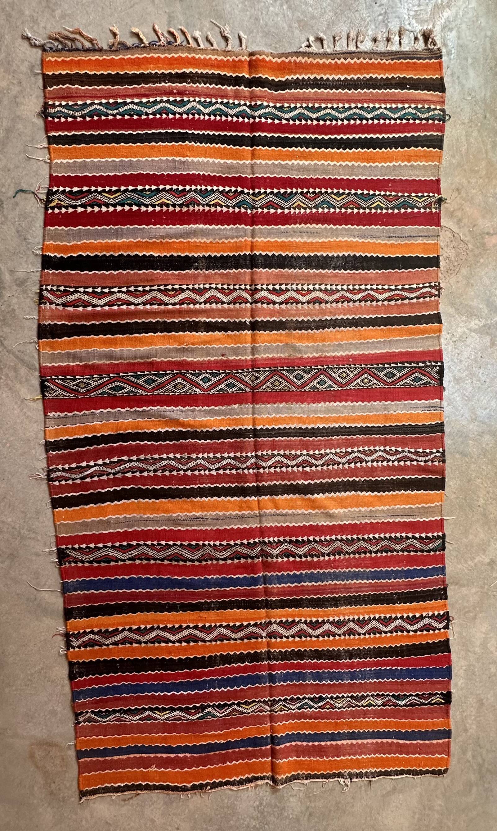 Moroccan kilim zayan rug - 280 x 152 cm