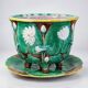 Large antique English majolica planter attributed to J. Holdcroft circa 1870-1880.