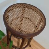 Cane wood stool