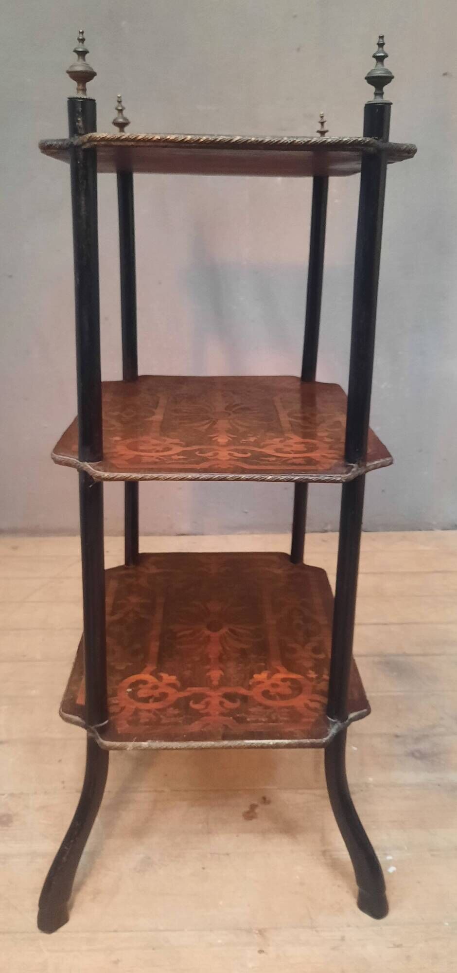 Napoleon III etagere in marquetry